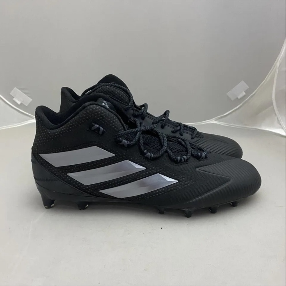 Mens Adidas Freak Carbon Mid Football Cleats Black / Silver Sz 12